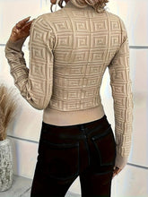Designer Style Geo Pattern Slim Fit Light Sweater